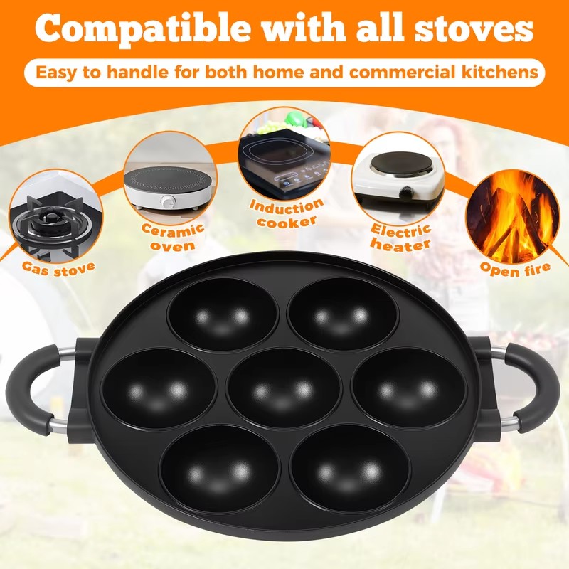 Moule en aluminium à 7 cavités - Takoyaki Grill Plate avis et prix
